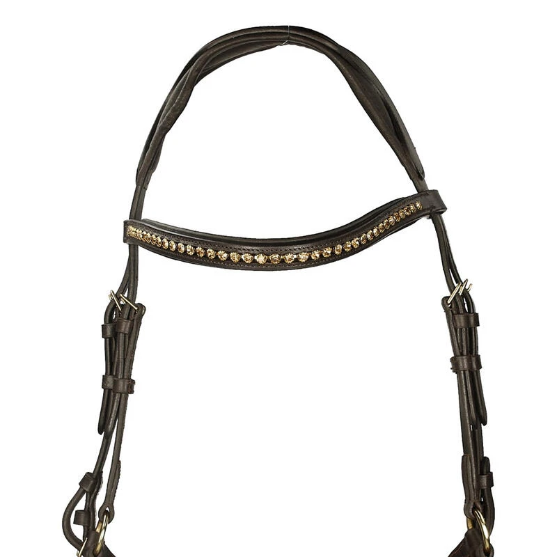 Bridon Quasar Horsegear Marron-doré 4 Bridon Quasar Horsegear Marron-doré – Image 2