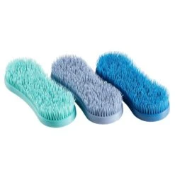 KERBL Brosses équitation MAGIC BRUSH Lot De 3 Brosses Turquoise, Mauve Et Bleu -Maître Équestre brosses equitation magic brush lot de 3 brosses turquoise mauve et bleu 3