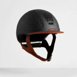 Casque équitation Adulte Et Enfant - 900 Marron/noir + Sac
