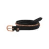 Ceinture D'équitation En Cuir Avec Motif Clincher En Or Rose -Maître Équestre ceinture dequitation en cuir avec motif clincher en or rose