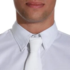 Chemise De Concours Manches Courtes équitation Homme Bi-matière Blanc Et Gris -Maître Équestre chemise de concours manches courtes equitation homme bi matiere blanc et gris 5