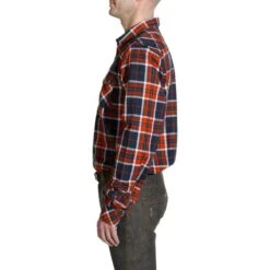 Chemise Manches Longues à Carreaux équitation Homme SENTIER Marine Et Rouge -Maître Équestre chemise manches longues a carreaux equitation homme sentier marine et rouge 4