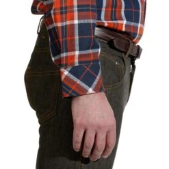 Chemise Manches Longues à Carreaux équitation Homme SENTIER Marine Et Rouge -Maître Équestre chemise manches longues a carreaux equitation homme sentier marine et rouge 6