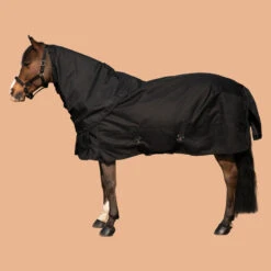 Couvre-cou équitation Imperméable Cheval - Allweather Light Noir -Maître Équestre couvre cou equitation impermeable cheval allweather light noir 6