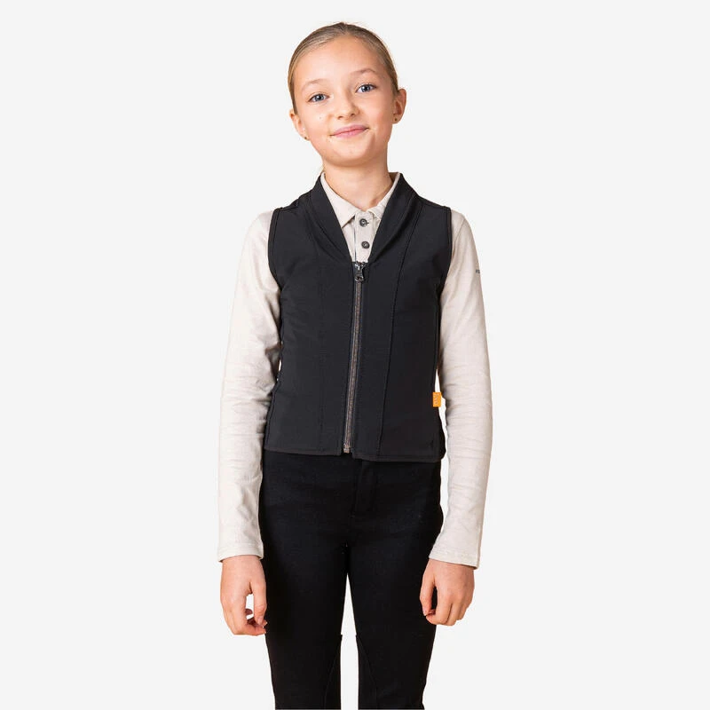 Dorsale D'équitation Souple 500 Junior Noir D3O® 3 Dorsale D'équitation Souple 500 Junior Noir D3O®