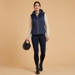 Doudoune équitation Sans Manches Chaud Femme - 900 Marine -Maître Équestre doudoune equitation sans manches chaud femme 900 marine 2