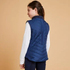 Doudoune équitation Sans Manches Enfant - 500 Bleu Turquin Et Marine -Maître Équestre doudoune equitation sans manches enfant 500 bleu turquin et marine 3