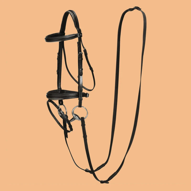 Filet & Rênes Cheval Et Poney Cuir Muserolle Française Noir EDIMBURGH 500 3 Filet & Rênes Cheval Et Poney Cuir Muserolle Française Noir EDIMBURGH 500