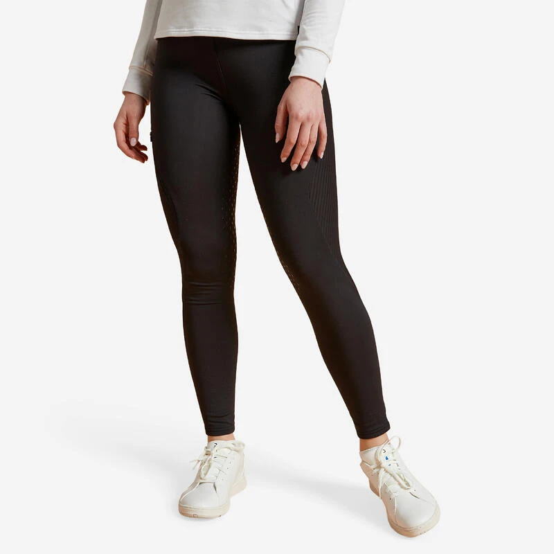 Legging équitation Chaud Full Grip Femme - 500 Noir 3 Legging équitation Chaud Full Grip Femme - 500 Noir