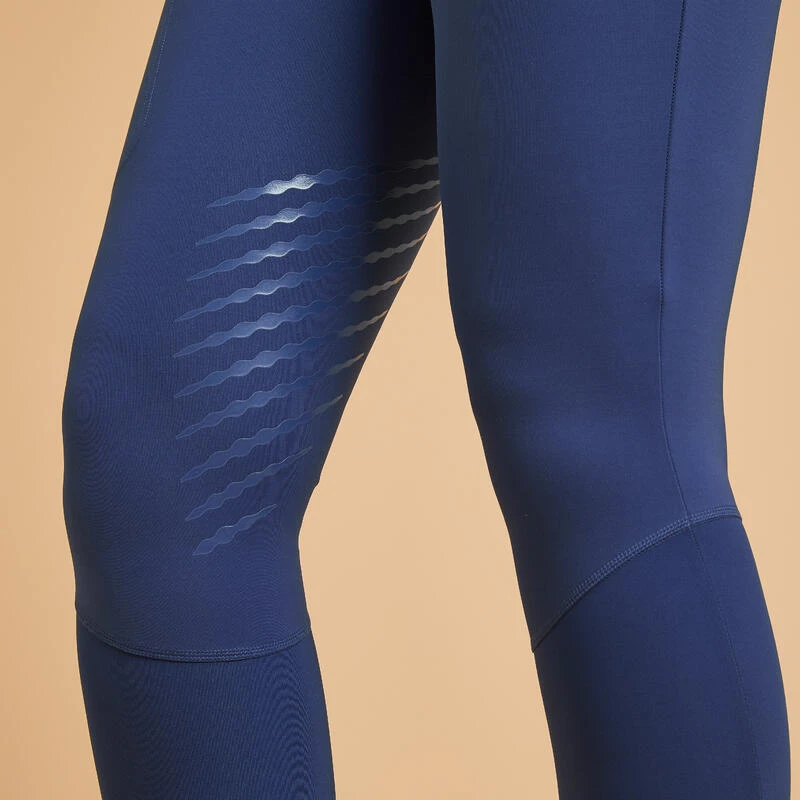 Legging équitation Jump Grip Femme - 900 Bleu Turquin 9 Legging équitation Jump Grip Femme - 900 Bleu Turquin – Image 7