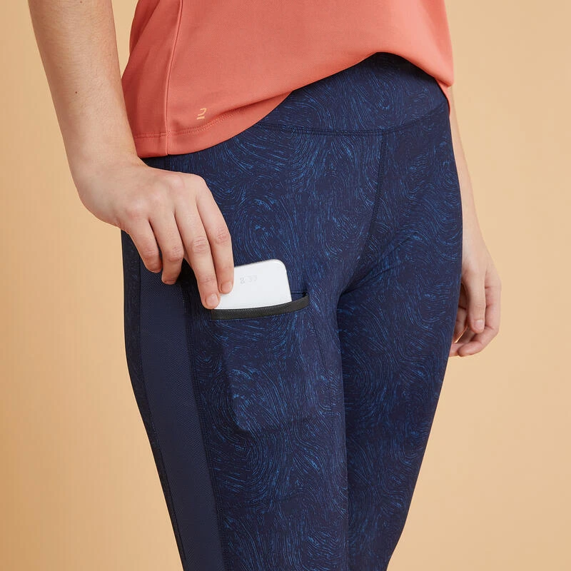 Legging équitation Léger Femme - 100 Bleu Print 7 Legging équitation Léger Femme - 100 Bleu Print – Image 5