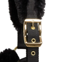 Licol équitation En Mouton Synthétique Cheval - Noir -Maître Équestre licol equitation en mouton synthetique cheval noir 3