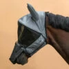 Masque Anti-mouche équitation Avec Arceau Cheval Et Poney - Gris Asphalte -Maître Équestre masque anti mouche equitation avec arceau cheval et poney gris asphalte