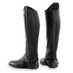 Mini-chaps En Cuir équitation Adulte 560 SOUFFLET Noir -Maître Équestre mini chaps en cuir equitation adulte 560 soufflet noir 3