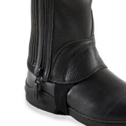 Mini-chaps En Cuir équitation Adulte 560 SOUFFLET Noir -Maître Équestre mini chaps en cuir equitation adulte 560 soufflet noir 5