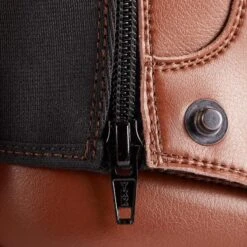 Mini-chaps équitation Adulte 500 Synthétique Marron -Maître Équestre mini chaps equitation adulte 500 synthetique marron 3