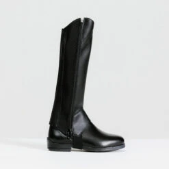 Mini-chaps équitation Synthétique Enfants - 500 Noires