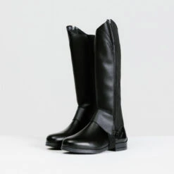 Mini-chaps équitation Synthétique Enfants - 500 Noires -Maître Équestre mini chaps equitation synthetique enfants 500 noires 7