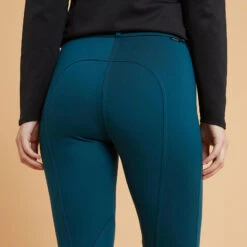 Pantalon équitation Chaud Femme - 100 Bleu Pétrole -Maître Équestre pantalon equitation chaud femme 100 bleu petrole 2