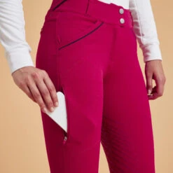 Pantalon équitation Classic Grip Femme - 900 Rose Cardinal -Maître Équestre pantalon equitation classic grip femme 900 rose cardinal 3