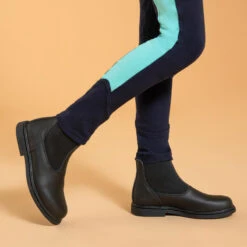 Pantalon équitation Enfant - 120 Marine Et Turquoise -Maître Équestre pantalon equitation enfant 120 marine et turquoise 5