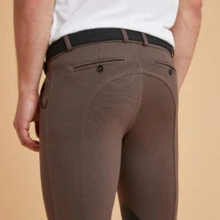 Pantalon équitation Homme 140 Basanes Agrippantes Marron -Maître Équestre pantalon equitation homme 140 basanes agrippantes marron 2