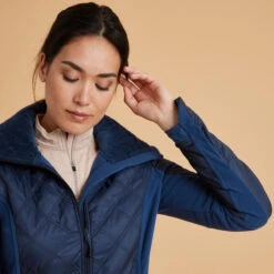 Polaire équitation Bi-matière Femme - 500 Marine -Maître Équestre polaire equitation bi matiere femme 500 marine 4