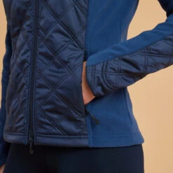 Polaire équitation Bi-matière Femme - 500 Marine -Maître Équestre polaire equitation bi matiere femme 500 marine 5