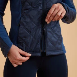 Polaire équitation Bi-matière Femme - 500 Marine -Maître Équestre polaire equitation bi matiere femme 500 marine 9