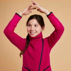 Polaire équitation Enfant - 100 Rose Cardinal -Maître Équestre polaire equitation enfant 100 rose cardinal 3