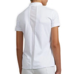 Polo De Concours équitation Manches Courtes Fille - 500 Blanc -Maître Équestre polo de concours equitation manches courtes fille 500 blanc 2