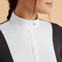 Polo De Concours équitation Manches Longues Femme - 900 Noir -Maître Équestre polo de concours equitation manches longues femme 900 noir 2