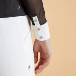 Polo De Concours équitation Manches Longues Femme - 900 Noir -Maître Équestre polo de concours equitation manches longues femme 900 noir 5