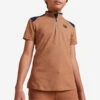 Polo équitation Manches Courtes Zippé Enfant - 500 Caramel -Maître Équestre polo equitation manches courtes zippe enfant 500 caramel