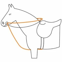 Maître Équestre -Maître Équestre renes allemandes en tissu epplejeck marron 1