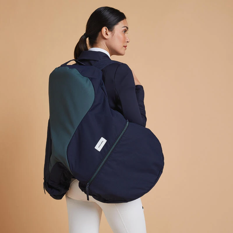 Sac à Selle équitation Vert Et Bleu. 4 Sac à Selle équitation Vert Et Bleu. – Image 2
