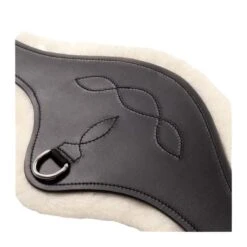Sangle Bavette D'équitation Cuir Huilé Avec Fausse Fourrure Kavalkade Casper -Maître Équestre sangle bavette dequitation cuir huile avec fausse fourrure kavalkade casper 2