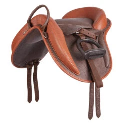 Selle équitation Bardette Synthétique Poney - 100 Marron