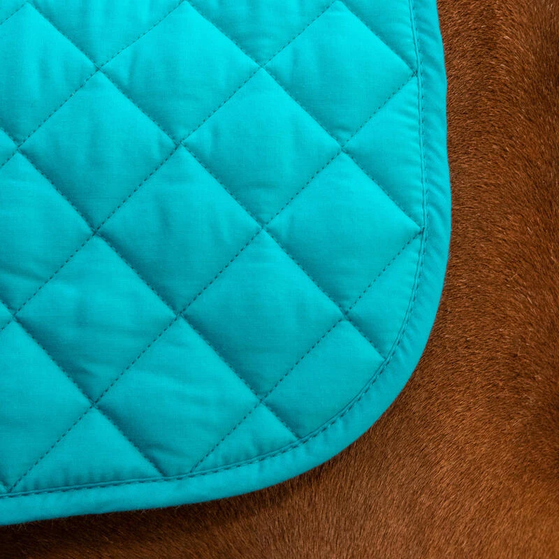 Tapis De Selle équitation Poney - 100 Bleu Canard 5 Tapis De Selle équitation Poney - 100 Bleu Canard – Image 3