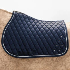 Tapis De Selle équitation Strass Cheval Et Poney - 500 Marine -Maître Équestre tapis de selle equitation strass cheval et poney 500 marine 3