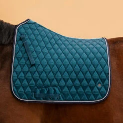 TAPIS DRESSAGE CHEVAL PETROLE SOMBRE 900 -Maître Équestre tapis dressage cheval petrole sombre 900 4