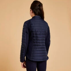 Veste équitation Zip Rose Gold Enfant - 500 Marine -Maître Équestre veste equitation zip rose gold enfant 500 marine 3