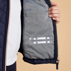 Veste équitation Zip Rose Gold Enfant - 500 Marine -Maître Équestre veste equitation zip rose gold enfant 500 marine 4