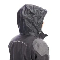 Veste Imperméable équitation Femme 500 Gris Foncé Et Motifs Chevron -Maître Équestre veste impermeable equitation femme 500 gris fonce et motifs chevron 3